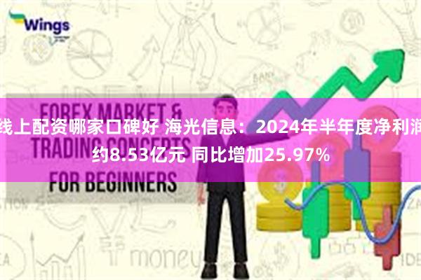线上配资哪家口碑好 海光信息：2024年半年度净利润约8.53亿元 同比增加25.97%