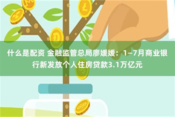 什么是配资 金融监管总局廖媛媛：1—7月商业银行新发放个人住房贷款3.1万亿元