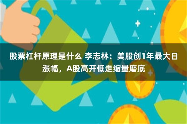 股票杠杆原理是什么 李志林：美股创1年最大日涨幅，A股高开低走缩量磨底