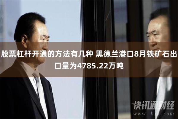 股票杠杆开通的方法有几种 黑德兰港口8月铁矿石出口量为4785.22万吨