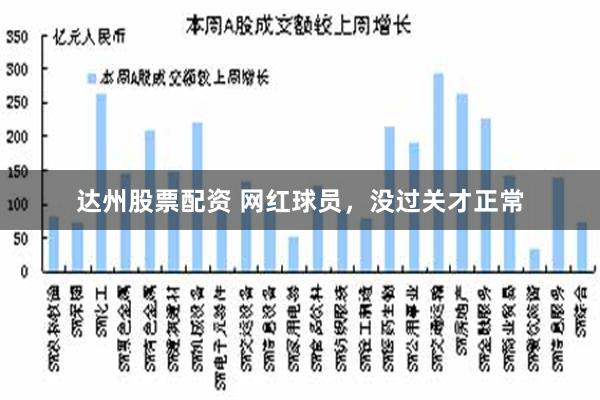 达州股票配资 网红球员，没过关才正常