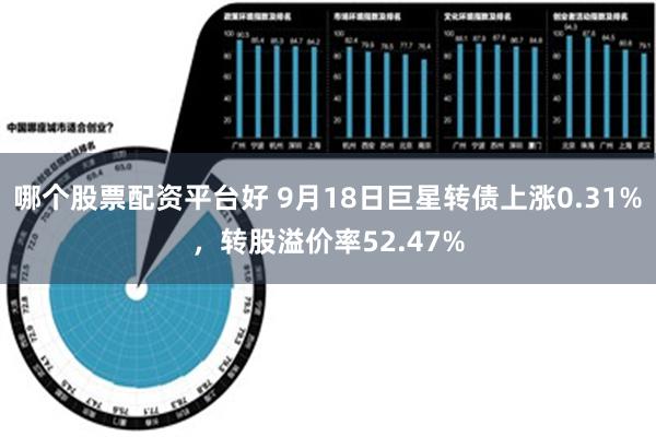 哪个股票配资平台好 9月18日巨星转债上涨0.31%，转股溢价率52.47%