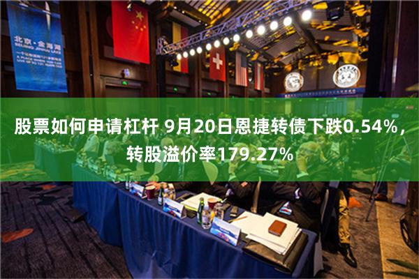 股票如何申请杠杆 9月20日恩捷转债下跌0.54%，转股溢价率179.27%