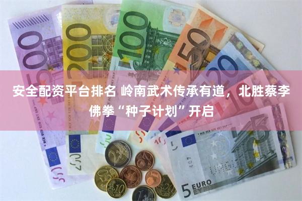 安全配资平台排名 岭南武术传承有道，北胜蔡李佛拳“种子计划”开启
