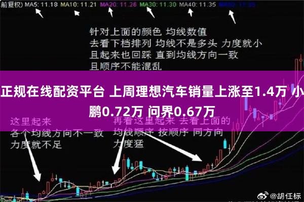 正规在线配资平台 上周理想汽车销量上涨至1.4万 小鹏0.72万 问界0.67万