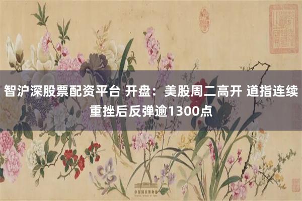 智沪深股票配资平台 开盘：美股周二高开 道指连续重挫后反弹逾1300点