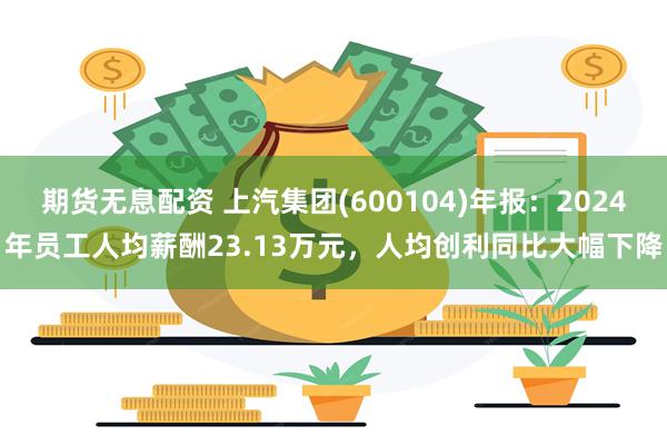 期货无息配资 上汽集团(600104)年报：2024年员工人均薪酬23.13万元，人均创利同比大幅下降